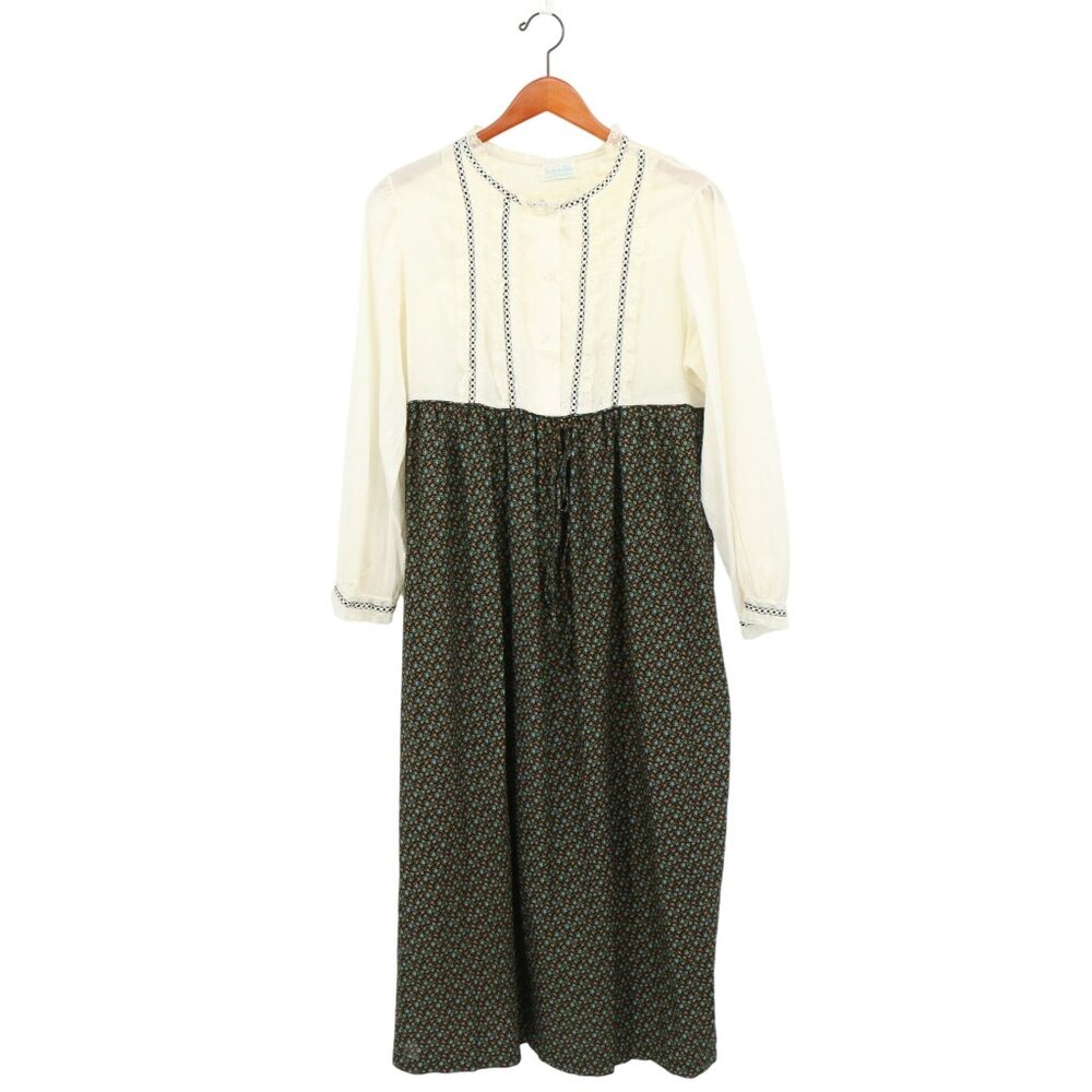 Vintage 60s Eastern Isles Prairie Victorian Maxi Dress Ditsy Floral Cottagecore